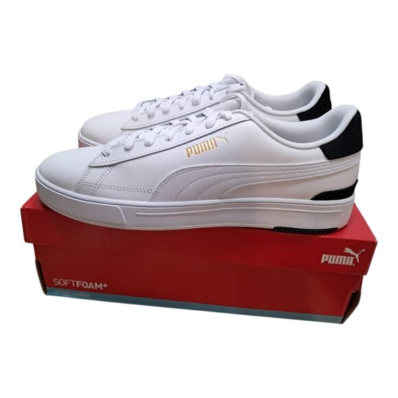 New Puma Men's Serve Pro Casual Shoes - White/Gold/Black - Size: 12 US (30 CM) - Picture 6 of 15